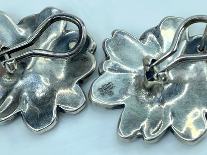 James Avery Retired Flower Earrings Post Omega Backs Classic Subtle Look JR589