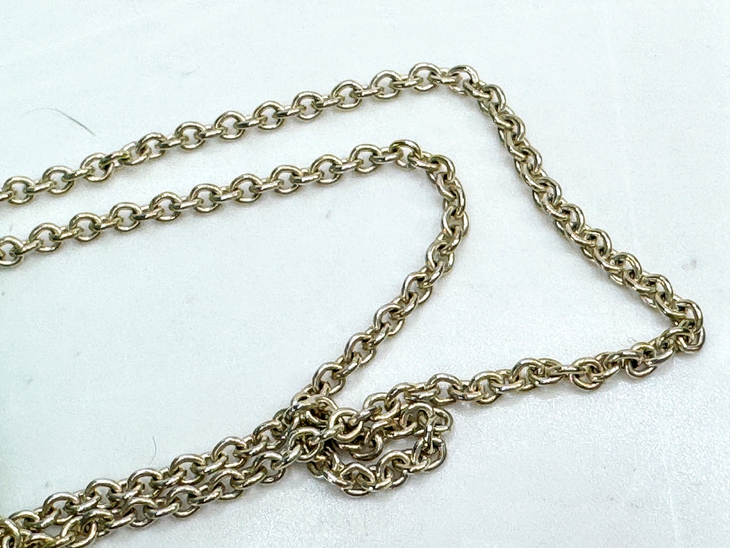 Vintage Tiffany & Co Elsa Peretti large sterling 2.0" initial J necklace JR1912