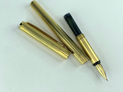 c1976 Montblanc Noblesse 23K gold plated Fountain pen 14K nib PE01