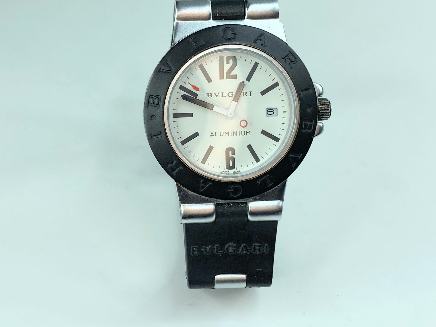 Bvlgari Watch Al 38 Ta Automatic Mens Watch original Aluminum Rubber Run G265