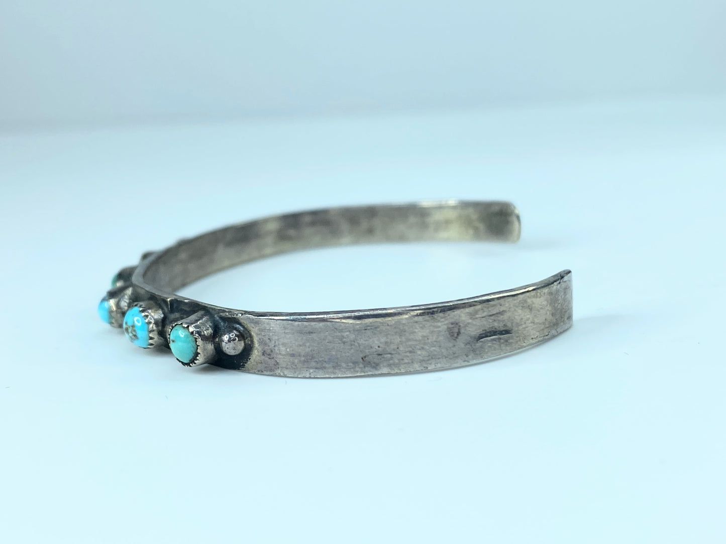 Native American turquoise and sterling silver bracelets 12.8g JR8867