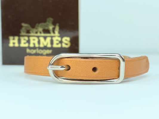 Hermès Vintage Leather Single Wrap Bracelet 9.0" GS271