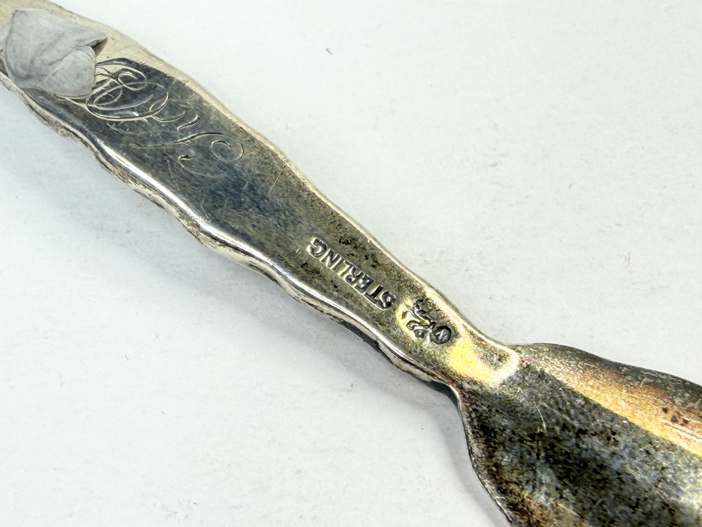 Antique Sterling Silver Seahorse Embossed Handle Shoehorn 29.7g 5.5" SS456
