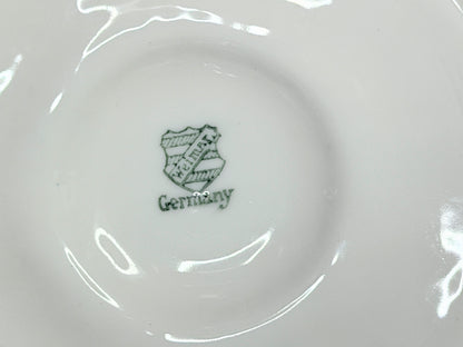 Antique German W&C Oyster Plate Blue White Scenic Shell Form 8.25" A731