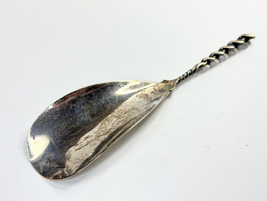 Antique Sterling Silver Twisted Handle Shoehorn 35.7g 6 1/4" x 1 3/4" SS458