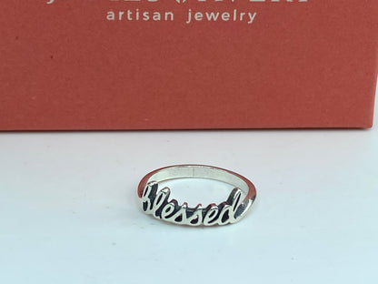 "Blessed" ring sterling Silver from James Avery s8 JR599
