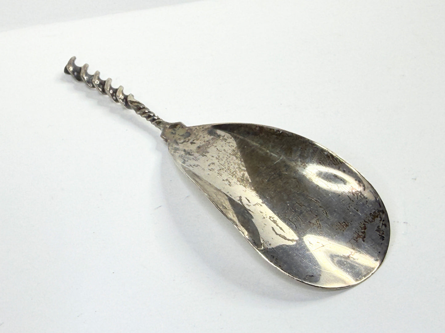 Antique Sterling Silver Twisted Handle Shoehorn 35.7g 6 1/4" x 1 3/4" SS458