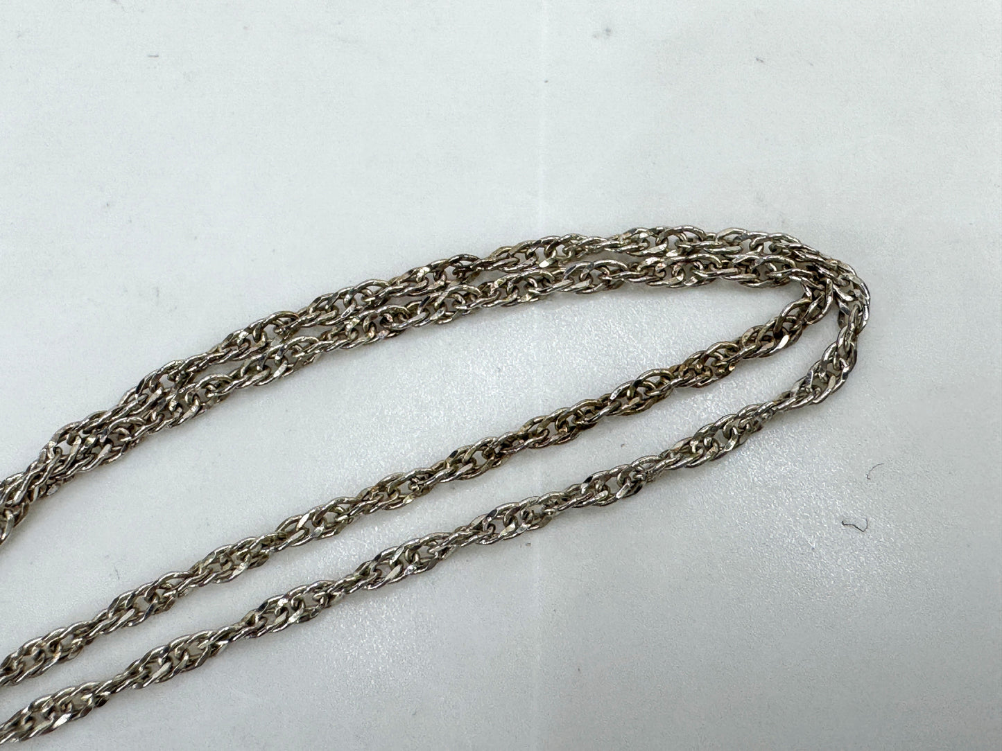 Vintage Zuni sterling silver inlay dragonfly necklace 16" signed 3g 16" JR1916