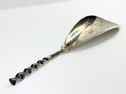 Antique Sterling Silver Twisted Handle Shoehorn 35.7g 6 1/4" x 1 3/4" SS458