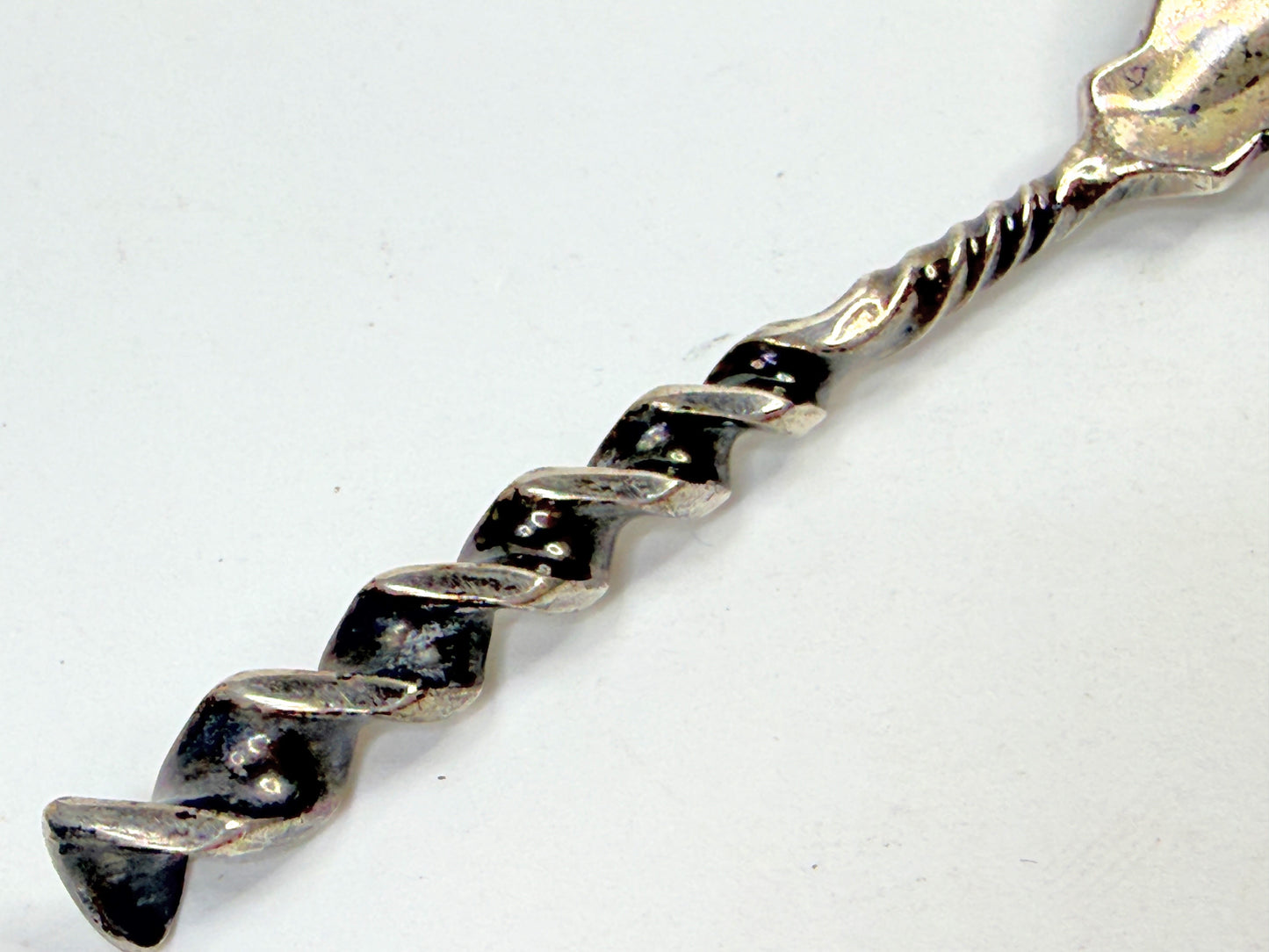 Antique Sterling Silver Twisted Handle Shoehorn 35.7g 6 1/4" x 1 3/4" SS458