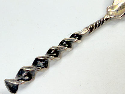 Antique Sterling Silver Twisted Handle Shoehorn 35.7g 6 1/4" x 1 3/4" SS458