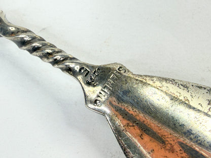 Antique Sterling Silver Twisted Handle Shoehorn 35.7g 6 1/4" x 1 3/4" SS458