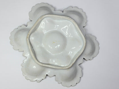 Antique Austrian Oyster Plate Riverside Life Becher & Stark Porcelain 9.25" A728