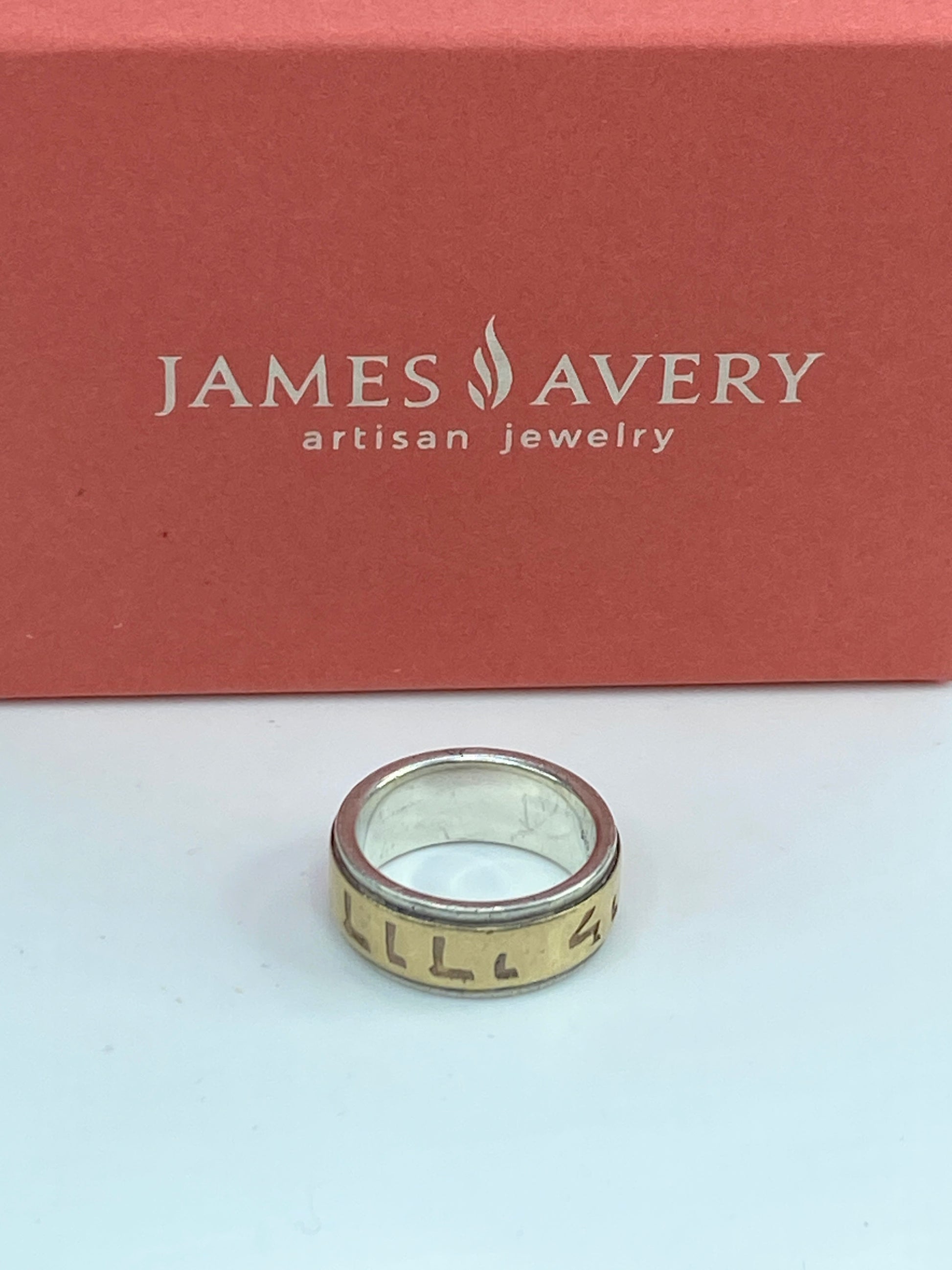 James Avery 14k/SS 925 My Beloved Is Mine Song Of Solomon Hebrew Ring JR607