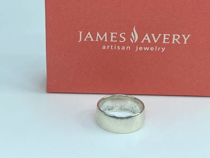 James Avery 8.6mm Sterling Silver wide wedding half circle Wedding band JR603