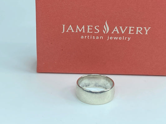 James Avery 8.6mm Sterling Silver wide wedding half circle Wedding band JR603