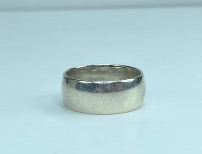 James Avery 8.6mm Sterling Silver wide wedding half circle Wedding band JR603