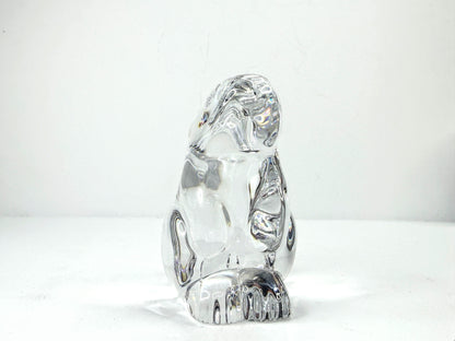 Vintage Baccarat Crystal Clear Rabbit Figurine Paperweight A1120