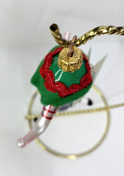 Soffieria De Carlini glass Christmas ornament in Bavarian-style lederhosen XN88
