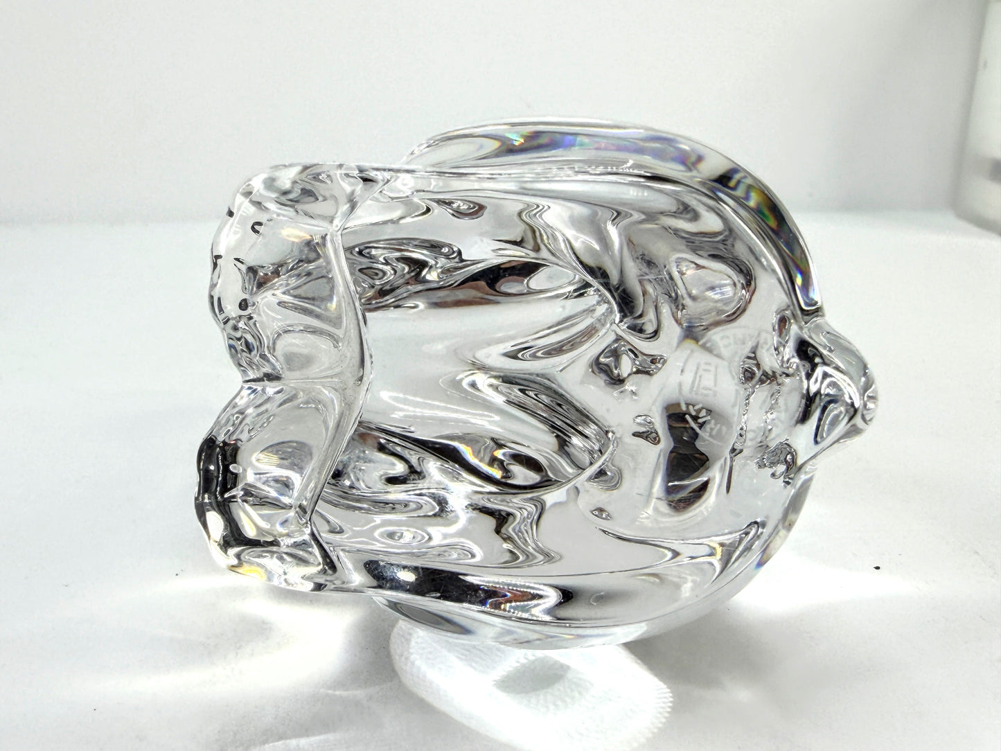 Vintage Baccarat Crystal Clear Rabbit Figurine Paperweight A1120