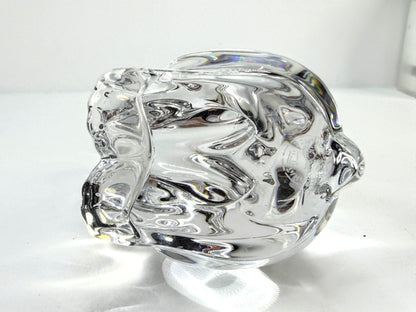 Vintage Baccarat Crystal Clear Rabbit Figurine Paperweight A1120