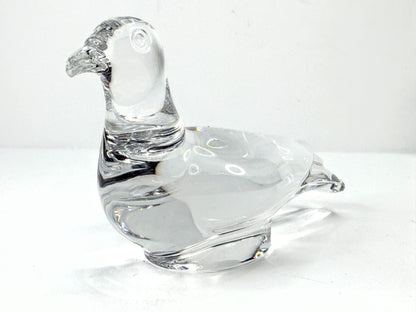 Baccarat Clear Crystal Pigeon Dove Bird Figurine A1121