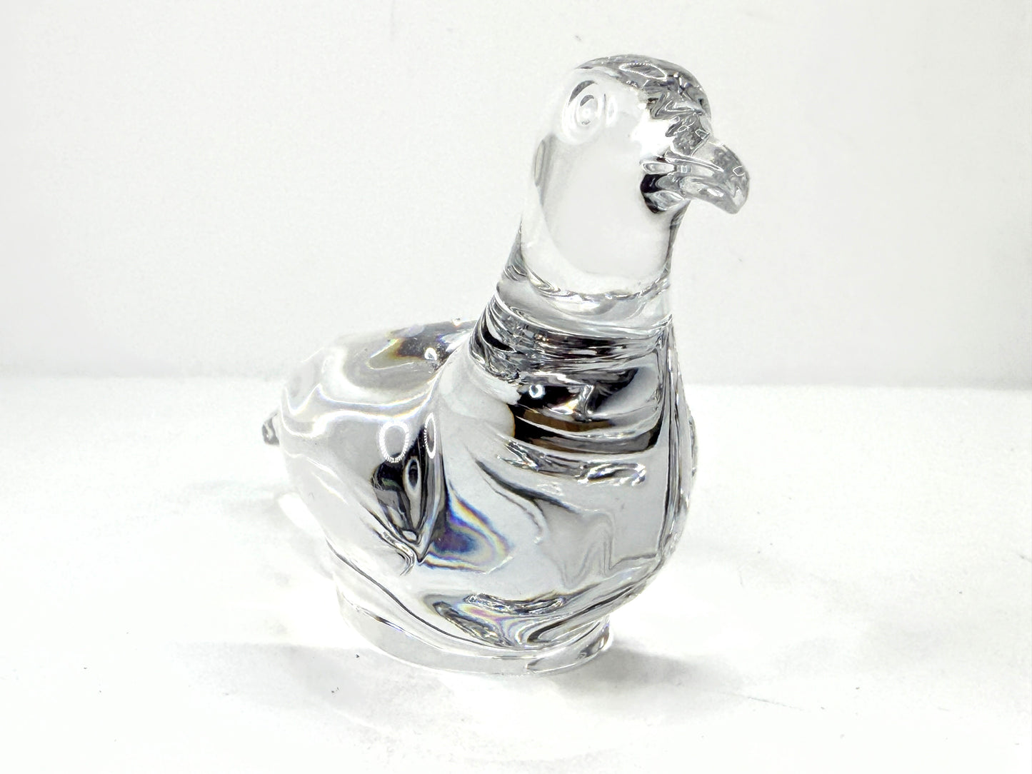 Baccarat Clear Crystal Pigeon Dove Bird Figurine A1121