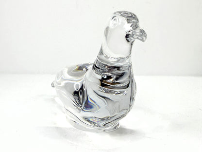 Baccarat Clear Crystal Pigeon Dove Bird Figurine A1121