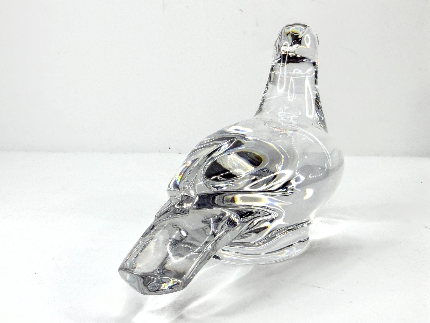 Baccarat Clear Crystal Pigeon Dove Bird Figurine A1121