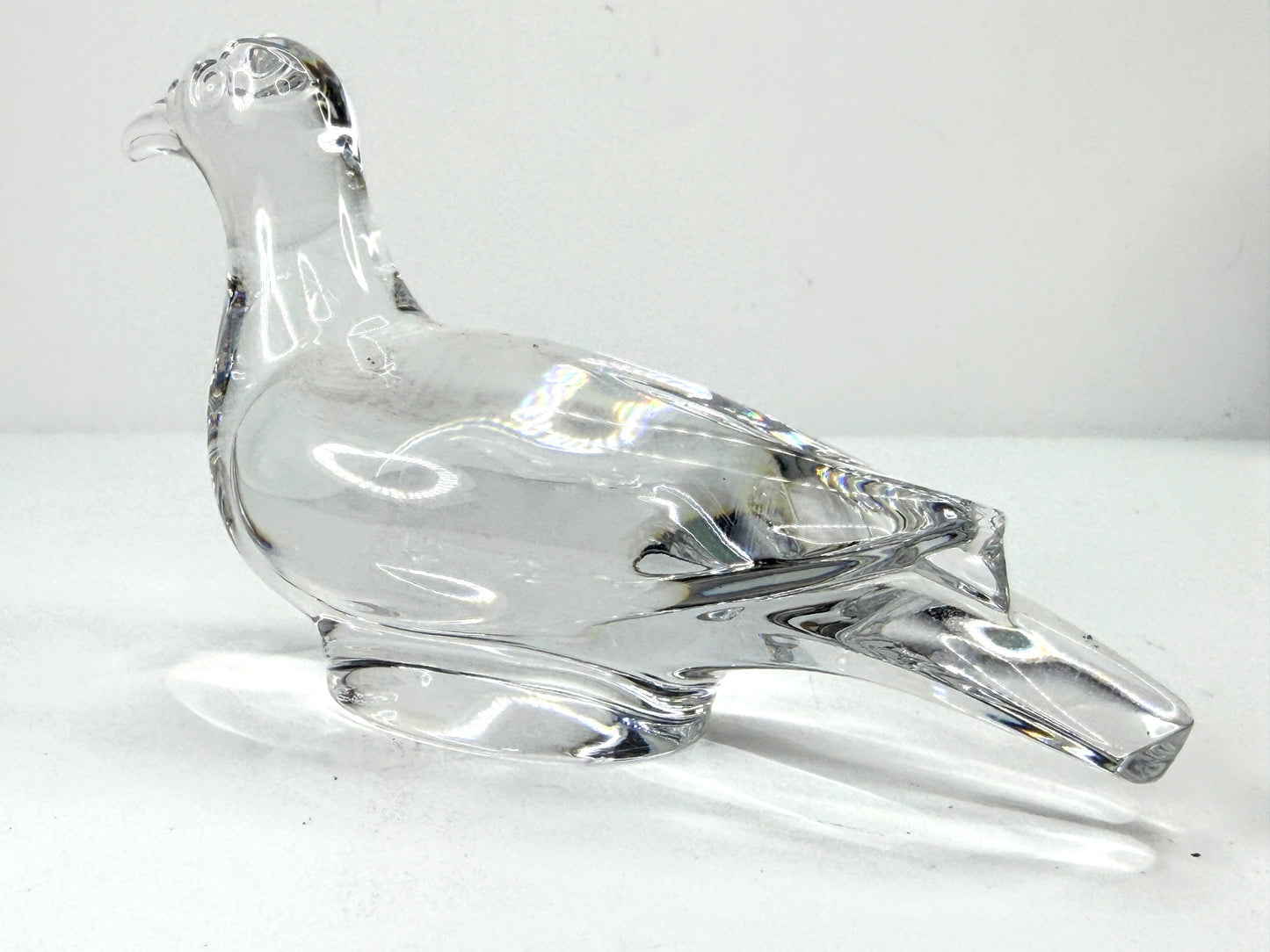 Baccarat Clear Crystal Pigeon Dove Bird Figurine A1121