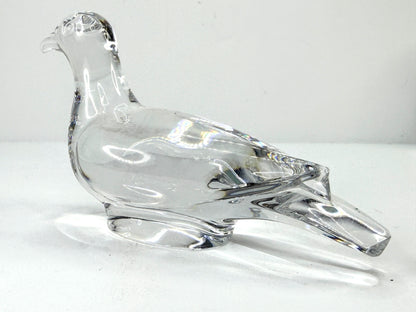 Baccarat Clear Crystal Pigeon Dove Bird Figurine A1121