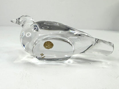 Baccarat Clear Crystal Pigeon Dove Bird Figurine A1121