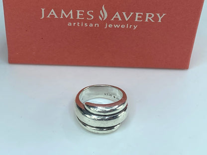Sterling Silver James Avery Wrap Around Dome Ring Size 6.5 RARE & RETIRED JR605