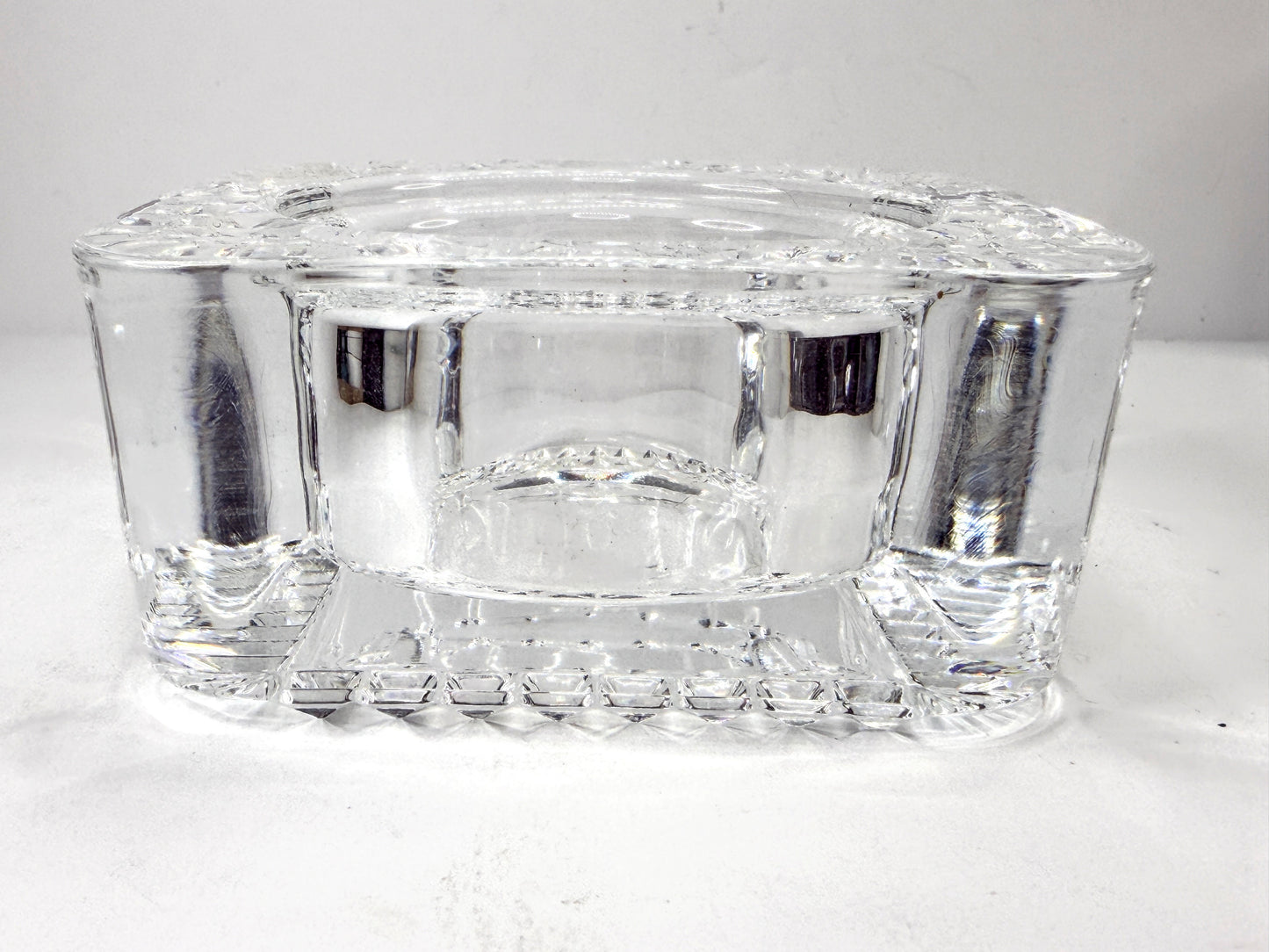 Vintage French Cut Crystal Square Ashtray Made in France A1122