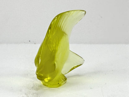 Lalique France Yellow Sun Coffret Cachet Poisson Fish A1123