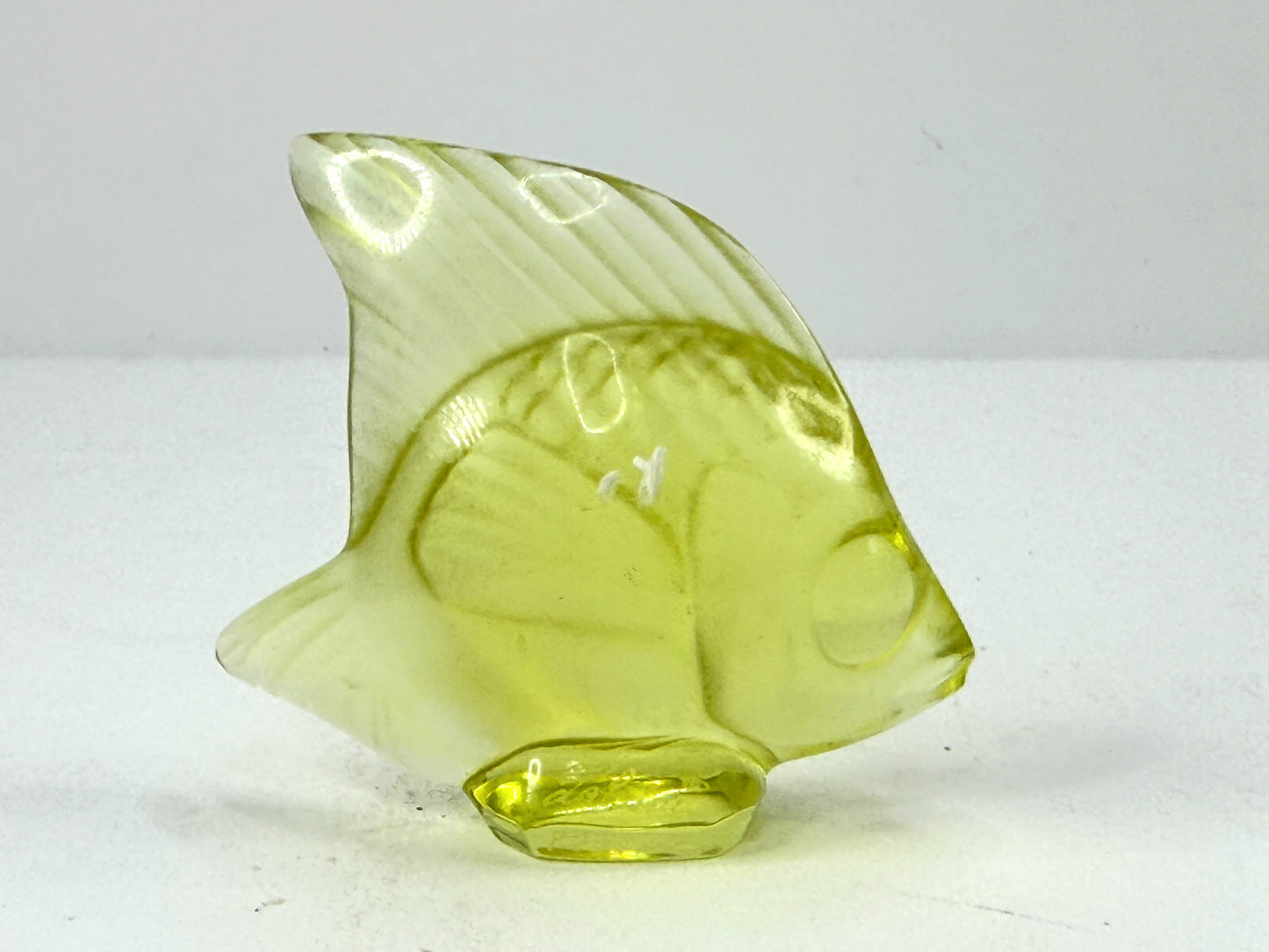 Lalique France Yellow Sun Coffret Cachet Poisson Fish A1123
