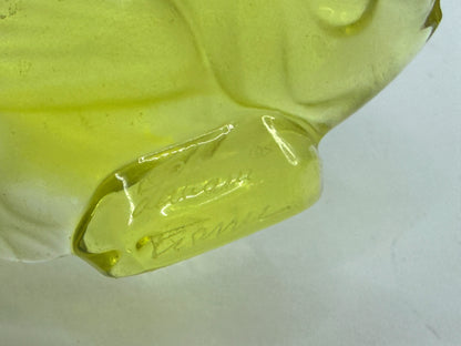Lalique France Yellow Sun Coffret Cachet Poisson Fish A1123