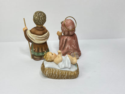 Berta Hummel Holy Family Nativity 3-Piece Figurine Set Porcelain w/box COA A685