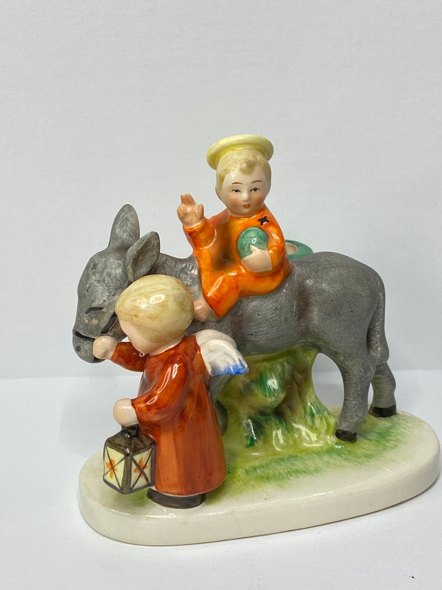 Rare Hummel Flight to Egypt Nativity Jesus on donkey Candle holder FULL BEE A683