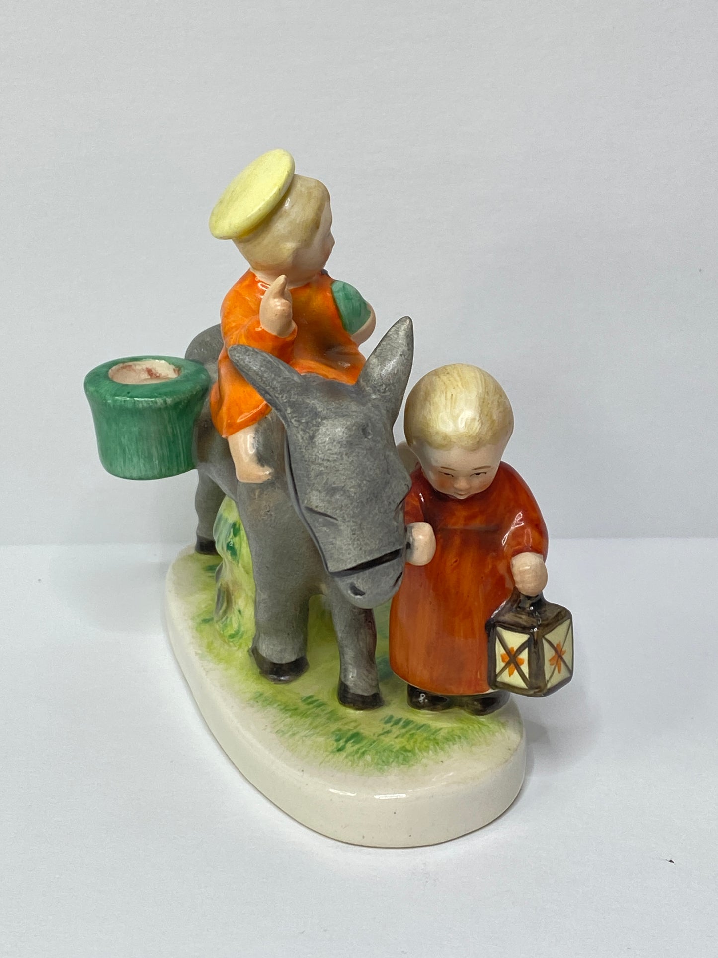 Rare Hummel Flight to Egypt Nativity Jesus on donkey Candle holder FULL BEE A683