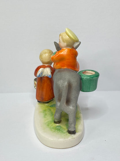 Rare Hummel Flight to Egypt Nativity Jesus on donkey Candle holder FULL BEE A683