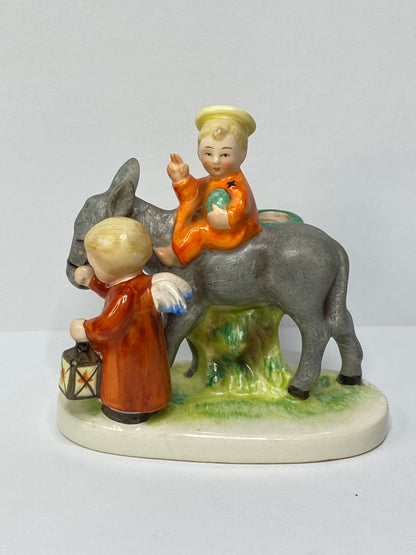 Rare Hummel Flight to Egypt Nativity Jesus on donkey Candle holder FULL BEE A683