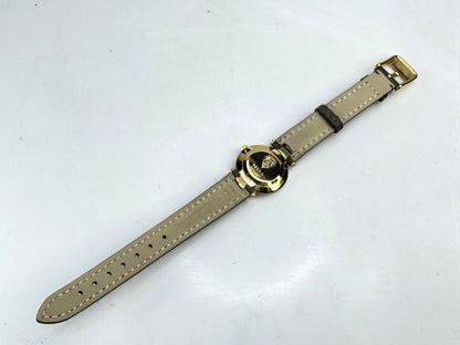 Vintage Gucci 4500M women’s 32mm black dial gold plated watch new battery SS468