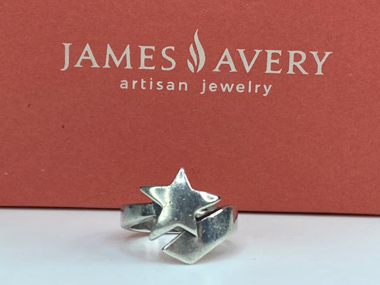 James Avery Shooting Star Band Ring Sterling Silver Size 6.5 Retired JR609