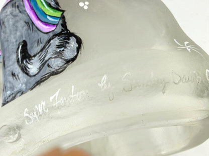 Fenton Super Exclusive Hand Painted Alley Cat by Sunday Dario Cox A1125