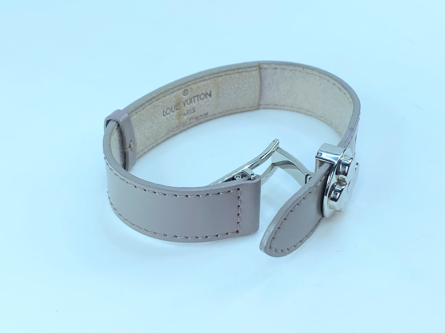 Louis Vuitton Leather Monogram Wish Bracelet 6.5mm 6 3/4" GS285