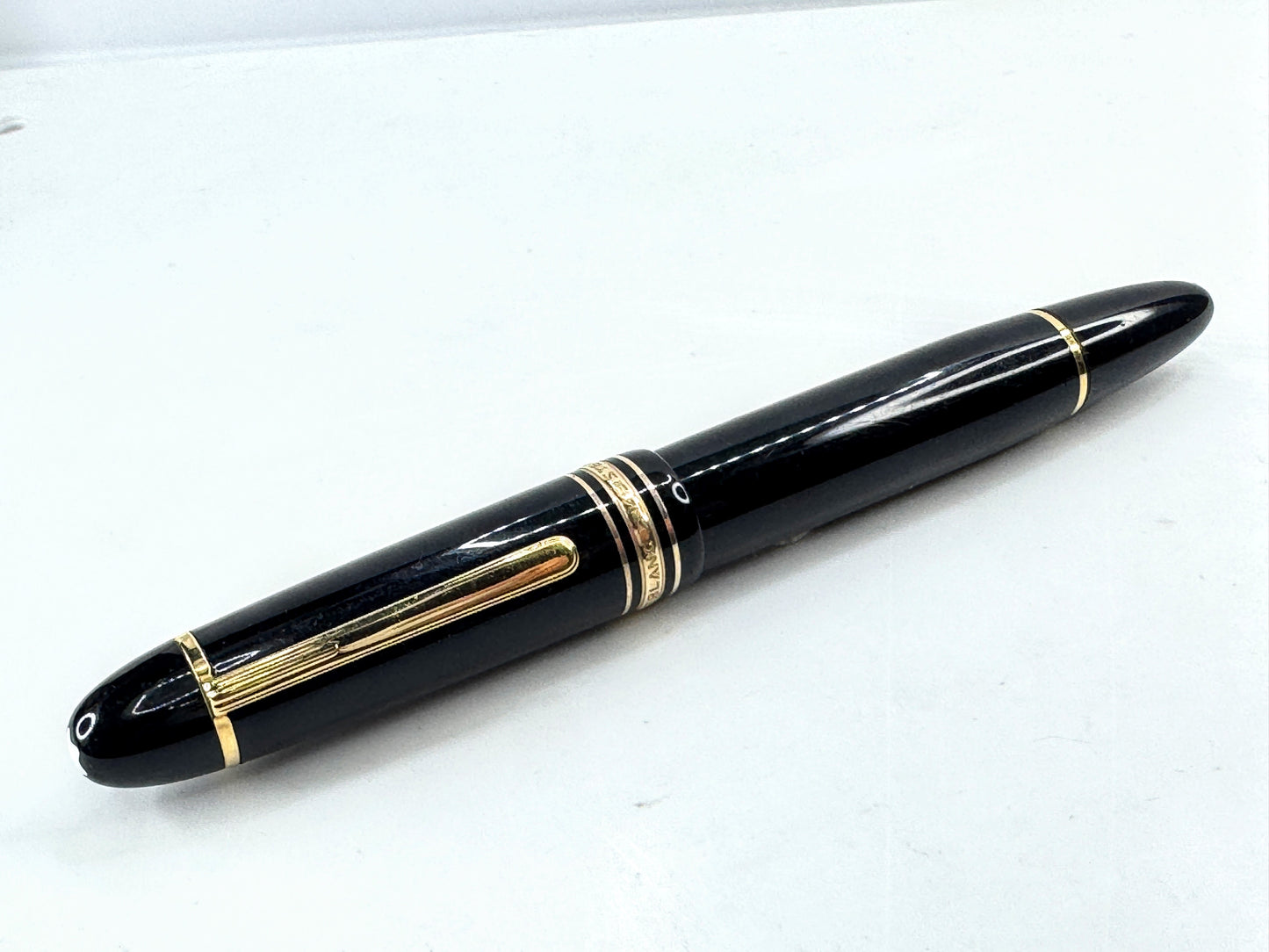 Vintage Montblanc Meisterstück 149 black resin 14K gold nib fountain pen SS476