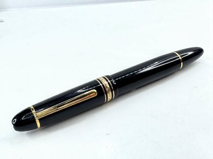 Vintage Montblanc Meisterstück 149 black resin 14K gold nib fountain pen SS476