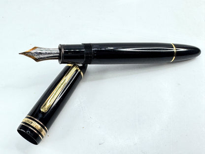 Vintage Montblanc Meisterstück 149 black resin 14K gold nib fountain pen SS476