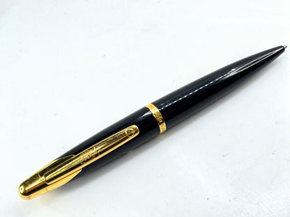 Vintage Alfred Dunhill black lacquer gold plated retractable ballpoint pen SS477